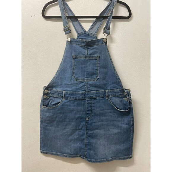 THREABOUT WOMENS SUMMER DENIM SKIRTS OVERALL DRESS SIZE 18.5 LARGE - Picture 1 of 10